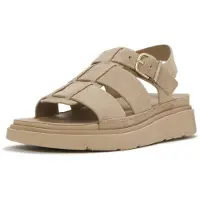 FitFlop Dames Gen Fisherman bruin leren sandalen (37), Beige, 3 tot 5 cm, Gesp, Casual A3T-923