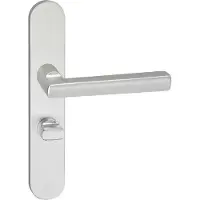 Impresso Leeds Deurbeslag - Voor binnen - Ovaal deurschild met toiletsluiting - Aluminium
