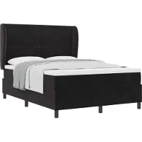vidaXL Boxspring bed met hoofdeinde Zwart 200 x 140 cm Fluweel