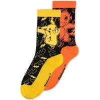 Difuzed Pokémon - Pikachu and Charmander Sport (2Pack) Sokken - 43/46 - Multicolours