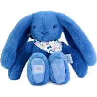 Doudou et Compagnie Doudou en Compagnie - Pluche Konijn Fleurette blauw 25 cm