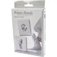 Happy hands - Inkless Pads - Hand/voet afdruk ZONDER inkt aan te raken - Geen rommel - 3 prints - inclusief 3 kaarten
