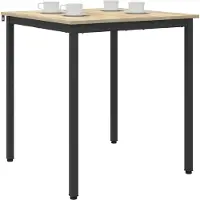 vidaXL Eettafels 70 x 70 x 75 cm Bewerkt hout Sonoma Eiken Vierkant