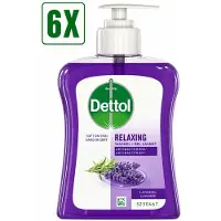 Dettol 6 x Wasgel - Verzachtend met lavendel en druifextracten - Handzeep - 250 ml