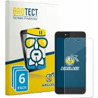 BROTECT Screenprotector 6 Stuks voor Tecno Pouvoir 1 Beschermglas transparant