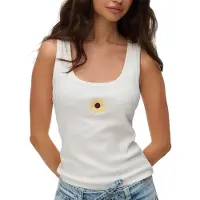 Vero Moda slim fit tank top van katoenmix model 'DISA'