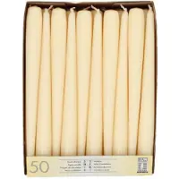 Starpak 2x 50 Kandelaarkaarsen Ø 22 cm · 25 cm champagne