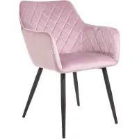 Homla - Chair - SHELTON - Velour Pink - 56x60x84cm