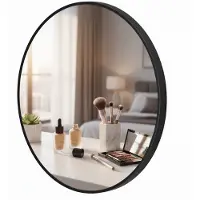Songmics - Spiegel - Metalen Frame - Eenvoudige Montage - Voor Badkamer Woonkamer Slaapkamer