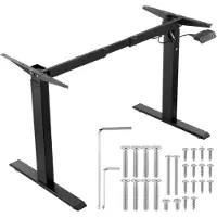 Vevor Elektrisch In Hoogte Verstelbaar Bureau Frame - Zit Sta Tafelframe 70 Tot 117 Cm - Breedte 95 Tot 158 Cm - Zwart - Ergonomisch DIY Onderstel Voor Thuis En Kantoor
