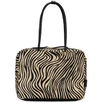 Jost Leren schoudertas met laptopvak Furry Zebra Bowling Bag Business Zebra veelkleurig