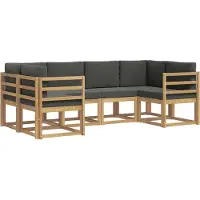 vidaXL Buiten bank set 6 st Wit en antracietkleurig