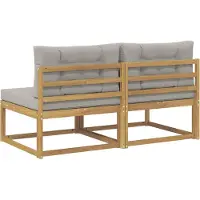 vidaXL 2 Stuk Buiten Midden Sofa Polyester Wit