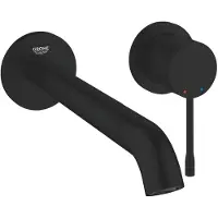GROHE Essence New L-Size Tweegats Wastafelmengkraan – Wandmontage – AquaGuide – 230 mm – Matte Black