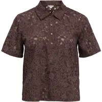 Object Blouse 'OBJBianca' chocoladebruin / grijs