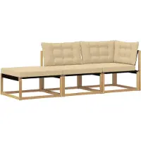 vidaXL Buiten bank set Massief Acacia Hout Wit