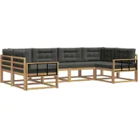 vidaXL Buiten bank set 6 st Wit en antracietkleurig