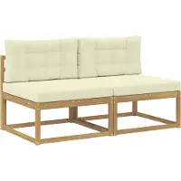 vidaXL 2 Stuk Buiten Midden Sofa Polyester Wit