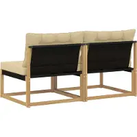 vidaXL Buiten Midden Sofa Massief Acacia Hout Wit