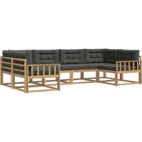 vidaXL Buiten bank set 6 st Wit en antracietkleurig
