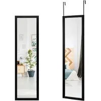 Coast Wandspiegel - 120 x 33 cm - Met Ophanghaken - Zwart