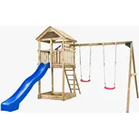 Swing King Swingking Speeltoren Daan Met Glijbaan 400x320x420cm