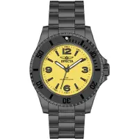 Invicta Specialty 69713 Herenhorloge - Quartz uurwerk - Roestvrij staal met een geel wijzerplaat - 40 mm