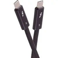 S-Impuls UltraFlex USB-C kabel | Thunderbolt 5 | 80 Gbps | Intel gecertificeerd | nylon | zwart | 1 meter