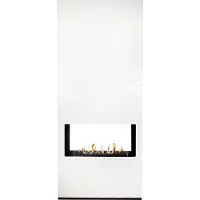Xaralyn Bio-ethanol haard - Ambiance BOW - wit hout - 3,5 KW verwarming - tunnelhaard - room divider