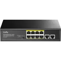 Cudy GS1010P netwerk-switch Gigabit Ethernet (10/100/1000) Power over Ethernet (PoE) Bureaublad-/wandmontage Zwart
