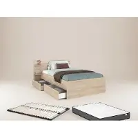 Vente-unique Bedframe hout natuurlijk licht 120 x 190 cm
