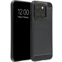 IMoshion Brushed Backcover voor de Motorola Moto G77 / G67 - Zwart
