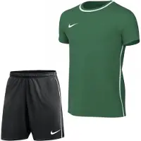 Nike Dri-FIT Park 26 Trainingsset Kids Donkergroen Zwart