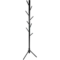 Begryf - Staande kapstok - zwart metaal - meerdere haken - 47x47x175 cm