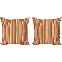 Abakuhaus Gestreepte decoratieve kussenhoez 2 stuks, Barcode Art Lines, 45x45 cm, meerkleurig