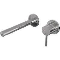 Brauer Chrome Edition Inbouw Wastafelmengkraan met Rechte Uitloop en Rozetten Model A1 Chroom