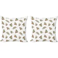 Abakuhaus Decoratieve kussenhoes met dierenprint, 2 stuks, babykoala-patroon, 40x40 cm, wit/grijs