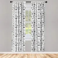 Abakuhaus gordijnen – 2-delige set 75×245 cm – microvezel – roedezak