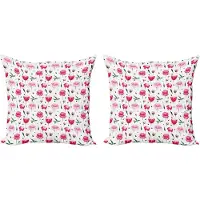 Abakuhaus Decoratieve kussenhoes met bloemenmotief, 2 stuks, pastelkleurige aquarelbloem 50x50 cm, roze, donkergro wit