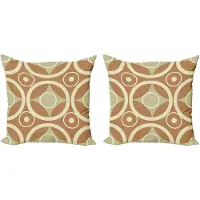 Abakuhaus Geometrische kussensloopset (2 stuks), harmonieuze contrasterende cirkels, 50 cm, meerkleurig