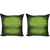 Abakuhaus Bosgroene decoratieve kussenhoes, 2 stuks, houtnerf, 40x40 cm, groen/zwart