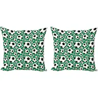 Abakuhaus Decoratieve kussenhoes met voetbalmotief, 2 stuks, populair sportmotief, 50x50 cm, gro zwart, wit