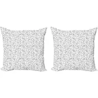 Abakuhaus Decoratieve kussenhoes met engelmotief, 2 stuks, Doodle Christmas Rudolph, 40x40 cm, wit/grijs