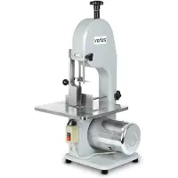 VERTES elektrische botzaag met een vermogen van 750 watt en een roestvrijstalen zaagblad van 1650 mm, professionele botzaag voor de horeca, veiligheidsvoeding, zaaghoogte 210 mm, zaagdikte 4-180 mm
