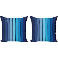 Abakuhaus Decoratieve kussenhoes met marinemotief, 2 stuks, plaatjes met blauwe rand 50x50 cm, donkerblauw en lichtblauw