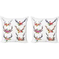 Abakuhaus Decoratieve kussenhoes met geweimotief, 2 stuks, modern accent, dubbelzijdige digitale print, 40x40 cm, meerkleurig