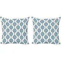 Abakuhaus Kussenhoezenset met Turks patroon (2 stuks), krullende blader 50 cm, meerkleurig