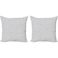 Abakuhaus Kerstkussenhoez set van 2, Sneeuw, 45x45 cm, Grijs en wit