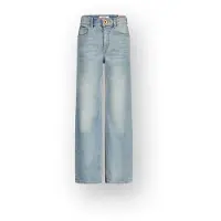 Vingino wide leg jeans light blue denim Blauw Meisjes Katoen Effen - maat 164