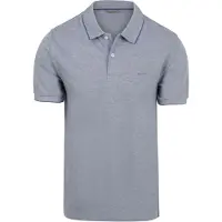 Gant Heren Tweekleurig blauw poloshirt (M), Casual, Katoen, Korte mouwen 2014102